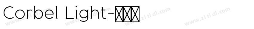 Corbel Light字体转换